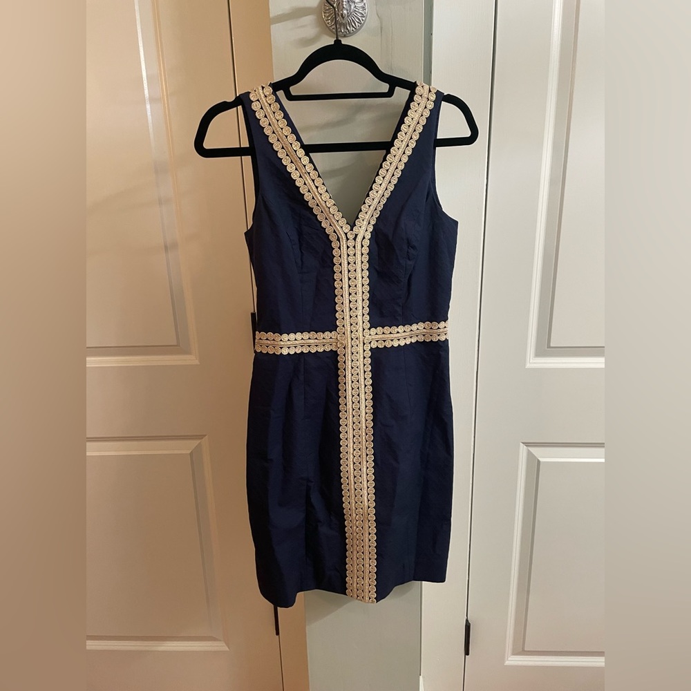New navy lilly Pulitzer shift dress size 2
